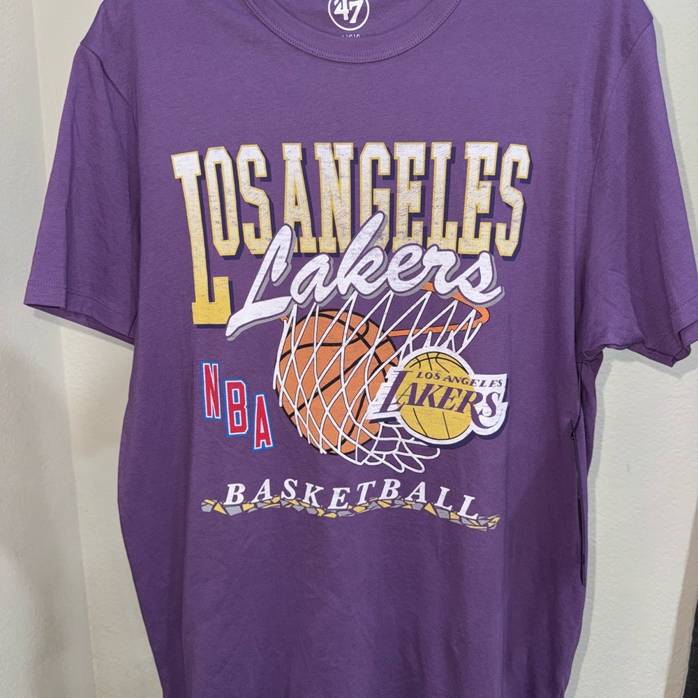 47 Purple Lakers Basketball Tee